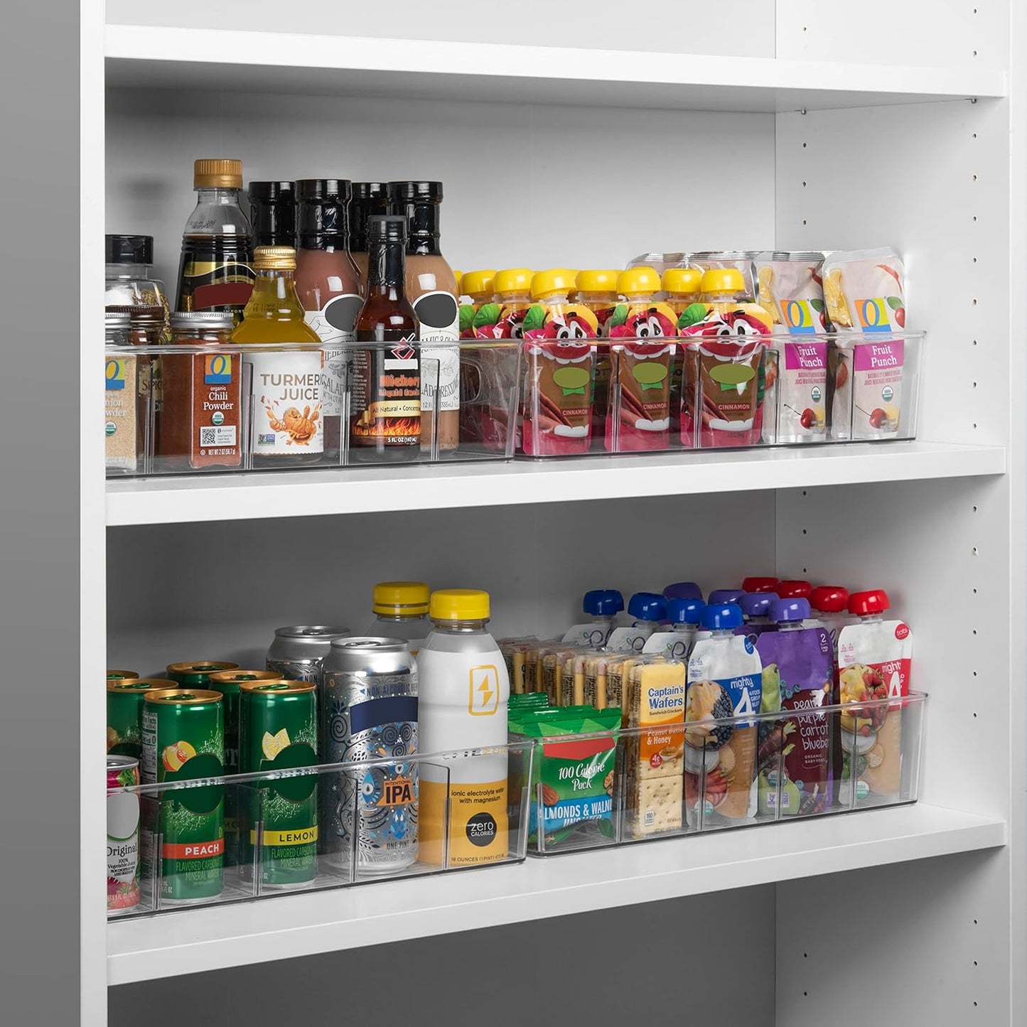 ClearSpace Plastic Pantry Organization and Storage Bins with Removable Dividers – Perfect Kitchen