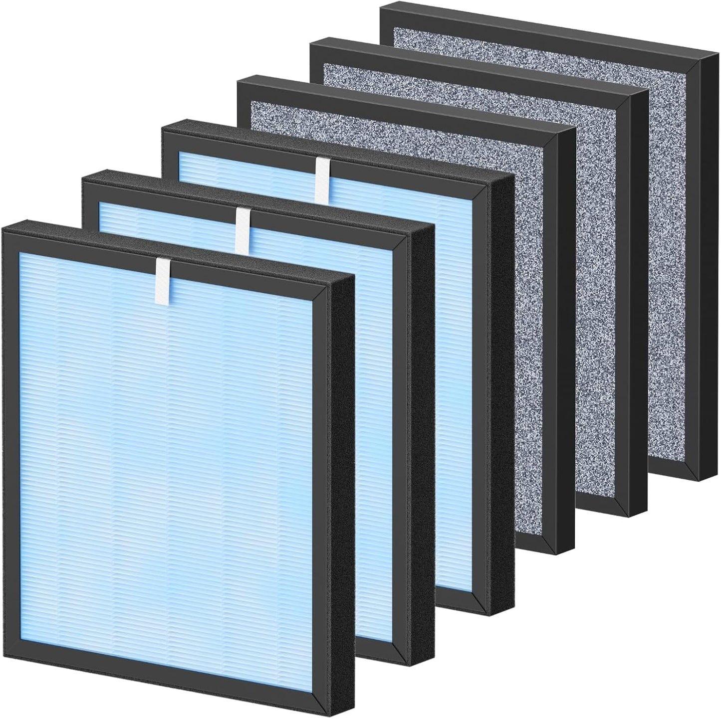 HSP001 Replacement Filter Compatible with HATHASPACE HSP001 Smart Air Purifiers, 4 Stages