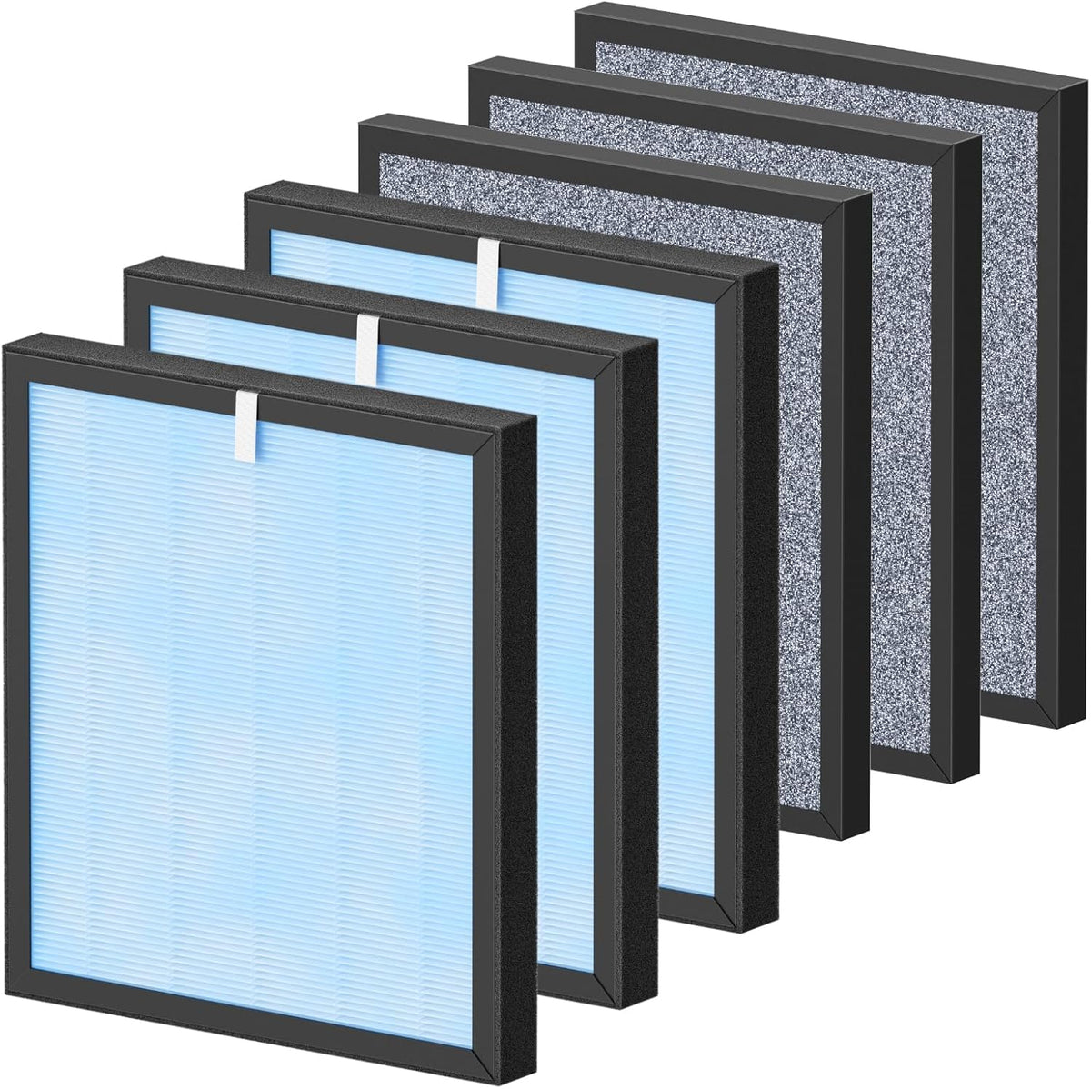HSP001 Replacement Filter Compatible with HATHASPACE HSP001 Smart Air Purifiers, 4 Stages