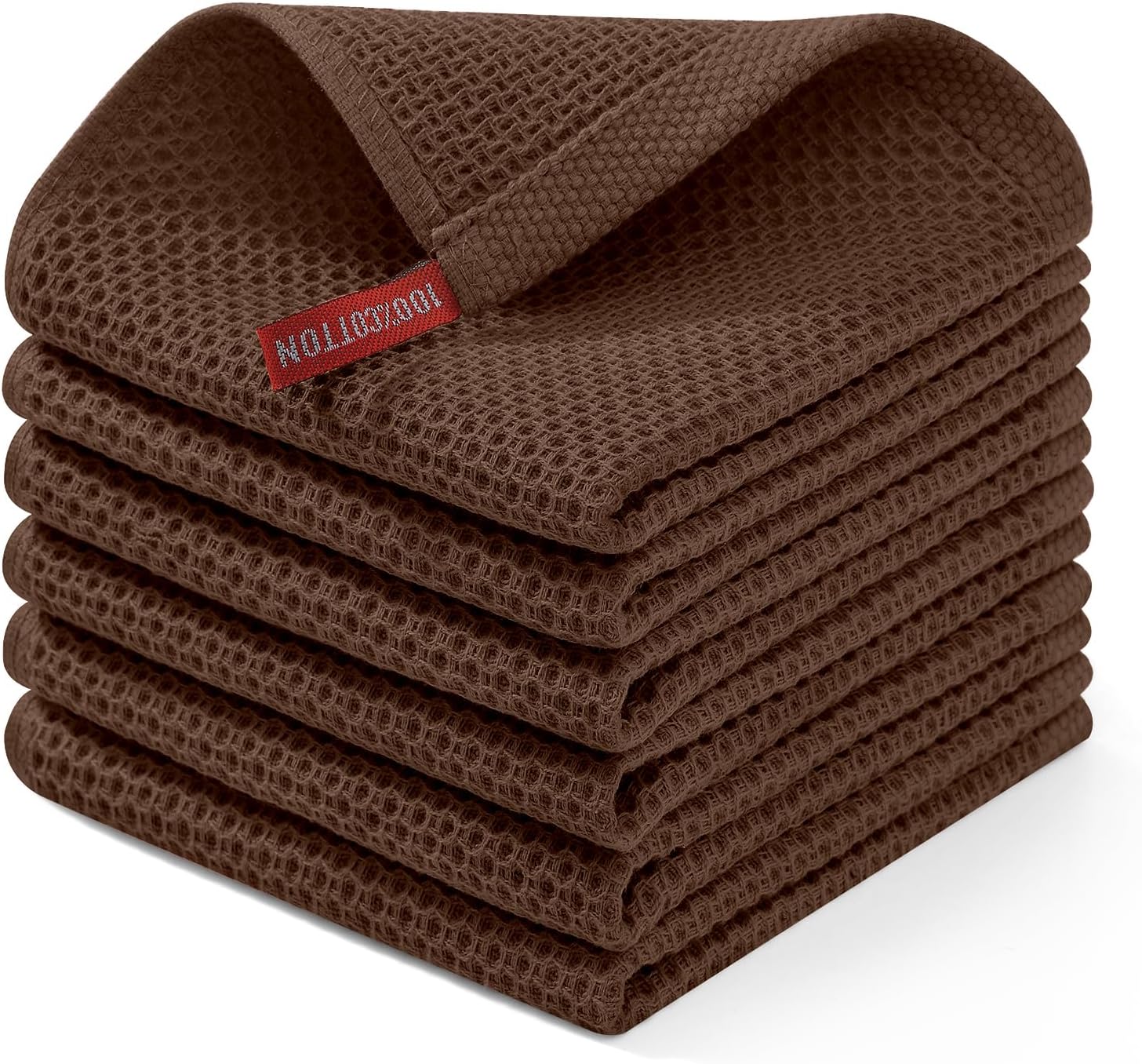 Homaxy 100% Cotton Waffle Weave Kitchen Dish Cloths, Ultra Soft Absorbent Quick Drying Dish Towels