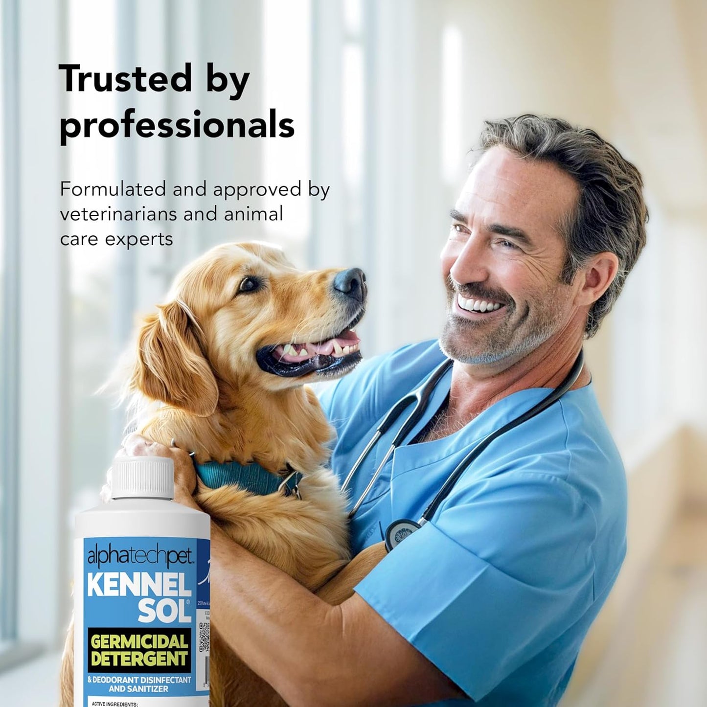 ATP KennelSol 1-Step Kennel Cleaner - 1 Pint Liquid Disinfectant, Effective Against Bacteria and