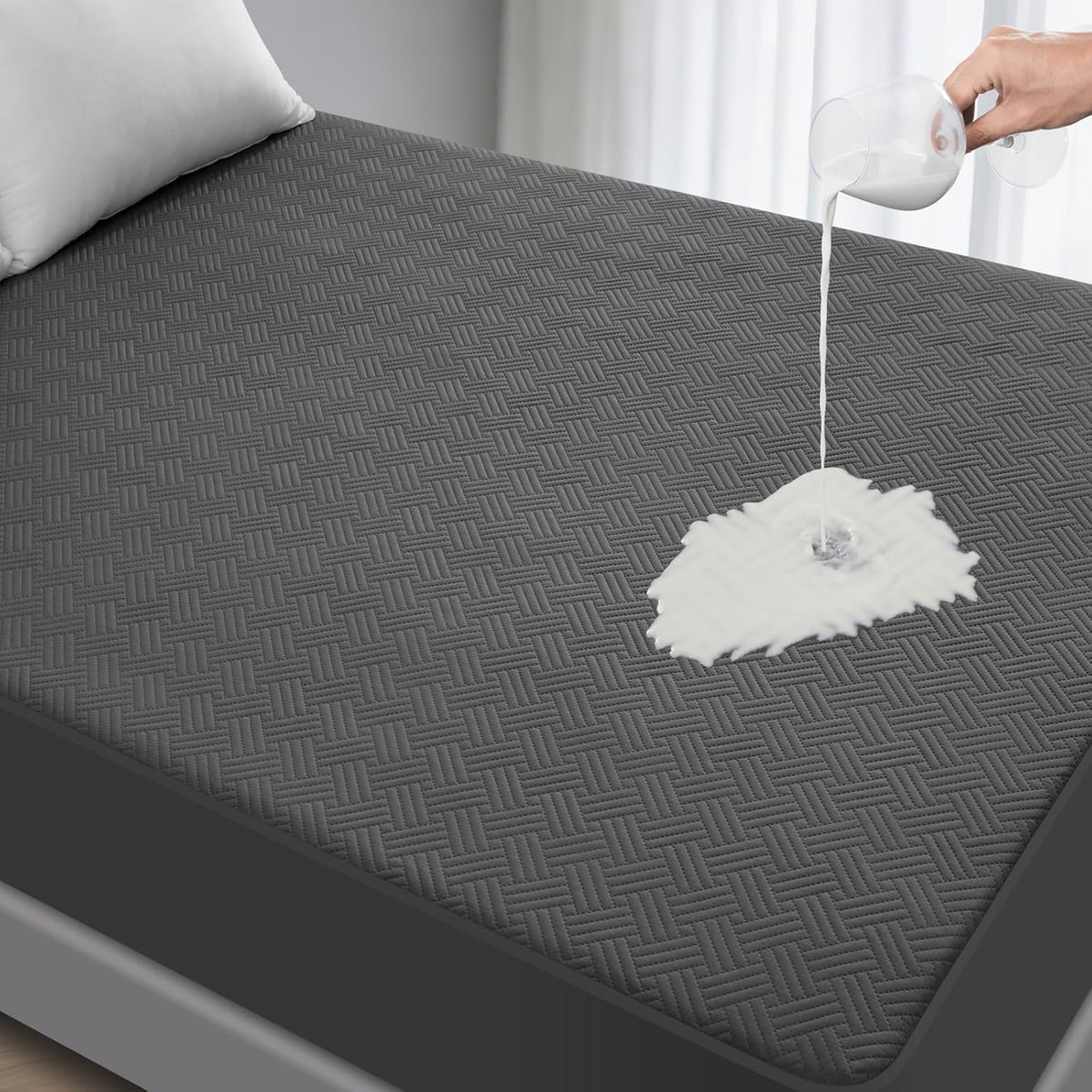 Waterproof Mattress Protector Twin Size - Breathable, Noiseless, Ultra-Soft Bed Cover, Mattress Pad