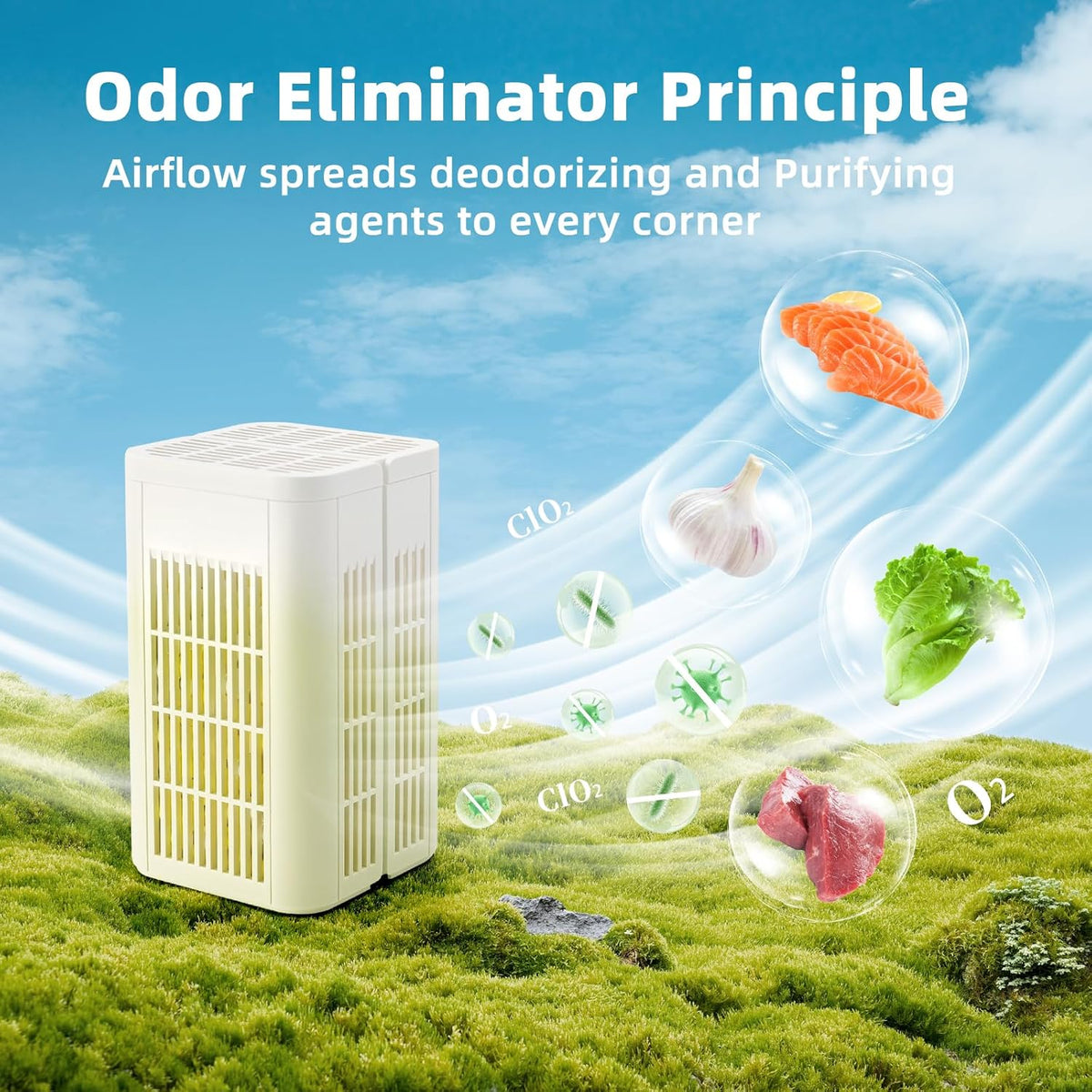 Strongest Refrigerator Deodorizer Odor Eliminator - 24h Fast Odor Removal, 12Months Long-Lasting