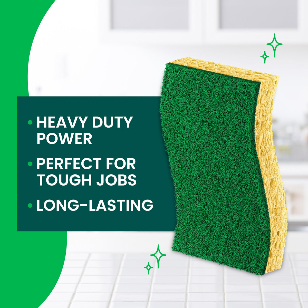 Scotch-Brite Heavy Duty Scrub Sponge, 6 Kitchen Sponges Designed for Tough Messes in the Kitchen