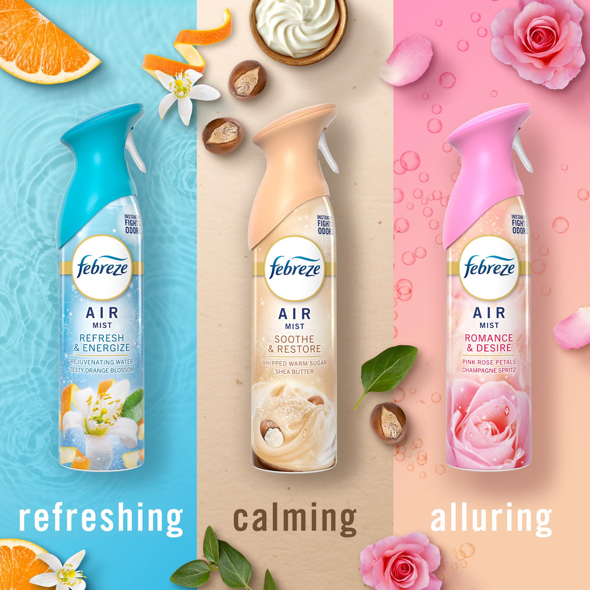 Febreze Air Mist, Air Freshener, Odor Fighting Room Spray, Deodorizer for Home Bathroom Kitchen
