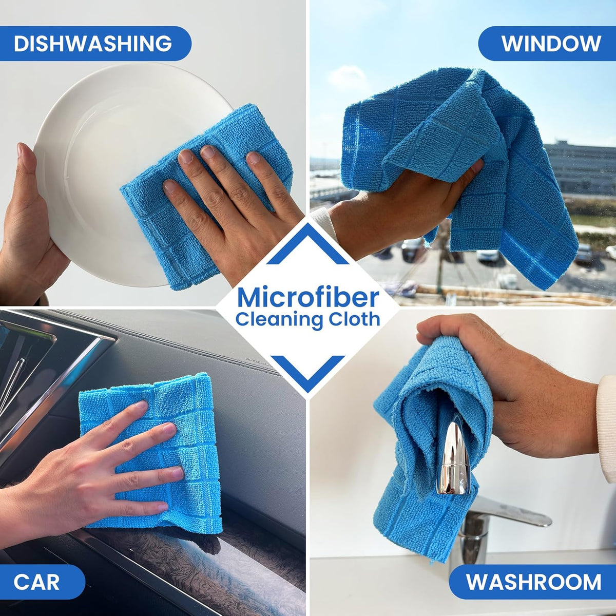 Greenfound Microfiber Cleaning Cloth Roll -80 Pack,Tear Away Towels for Car,Reusable Paper Towels