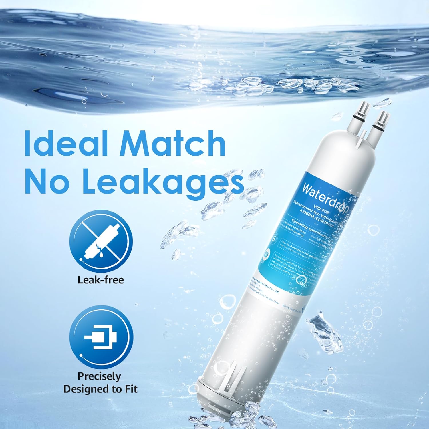 Waterdrop EDR3RXD1 Replacement for Everydrop® Filter 3, 4396841, 4396710, Kenmore® 46-9083