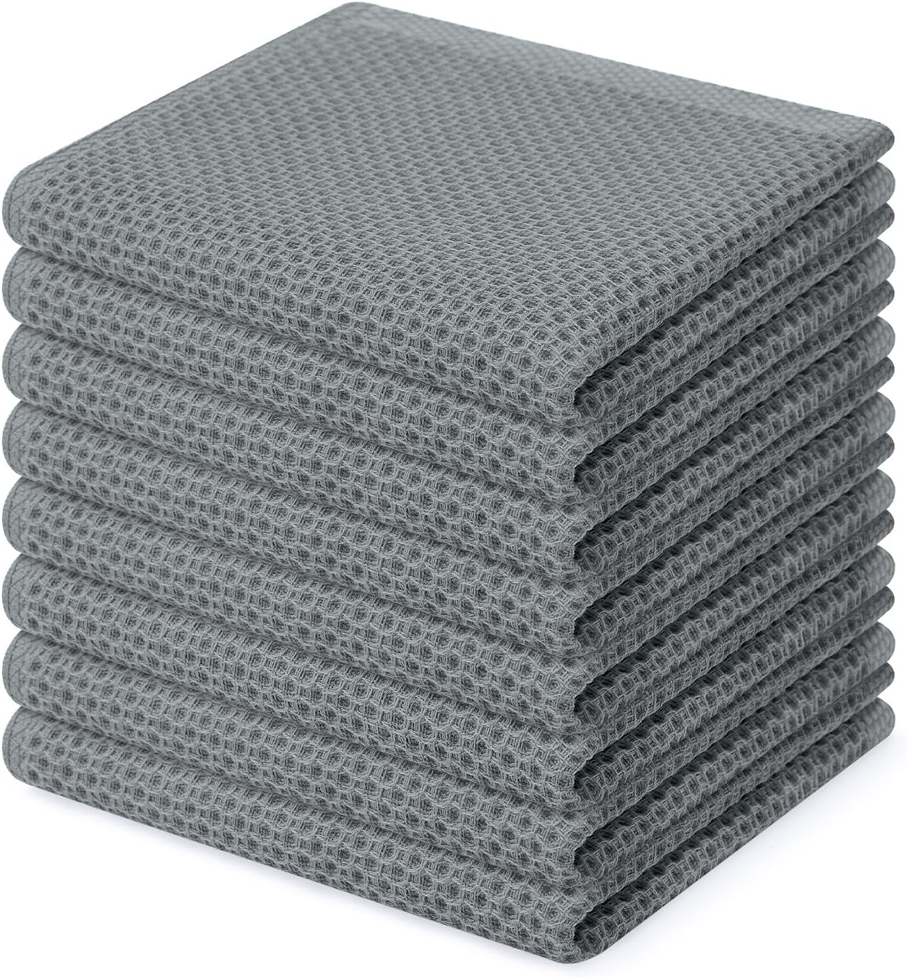 Homaxy 100% Cotton Waffle Weave Kitchen Dish Cloths, Ultra Soft Absorbent Quick Drying Dish Towels