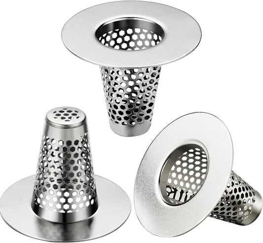 Bathroom Sink Drain Strainers for 1.1"-1.6" Depth Than 1.6" Drain Hole Catcher for Laundry