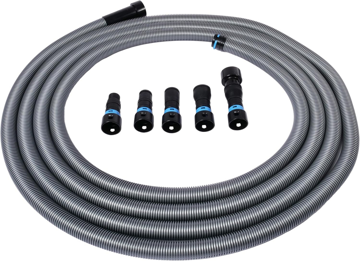 Cen-Tec Systems 94731 Quick Click 30 Ft. Hose for Home and Shop Vacuums with Expanded Multi-Brand