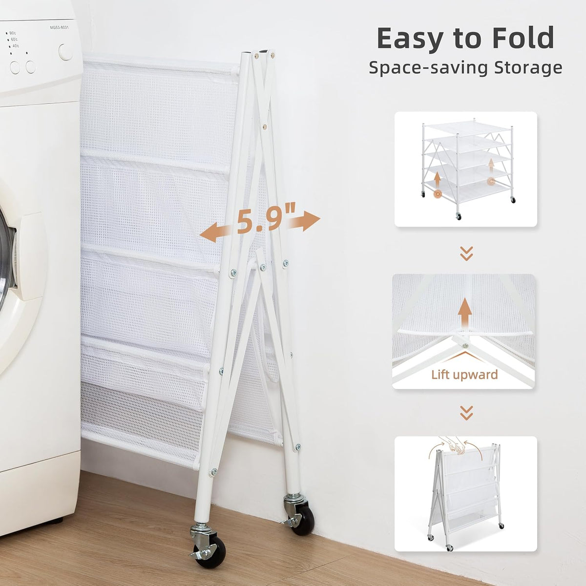STORAGE MANIAC Sweater Drying Rack, Mesh Clothes Drying Rack, Stackable Laundry Drying Rack, Lay