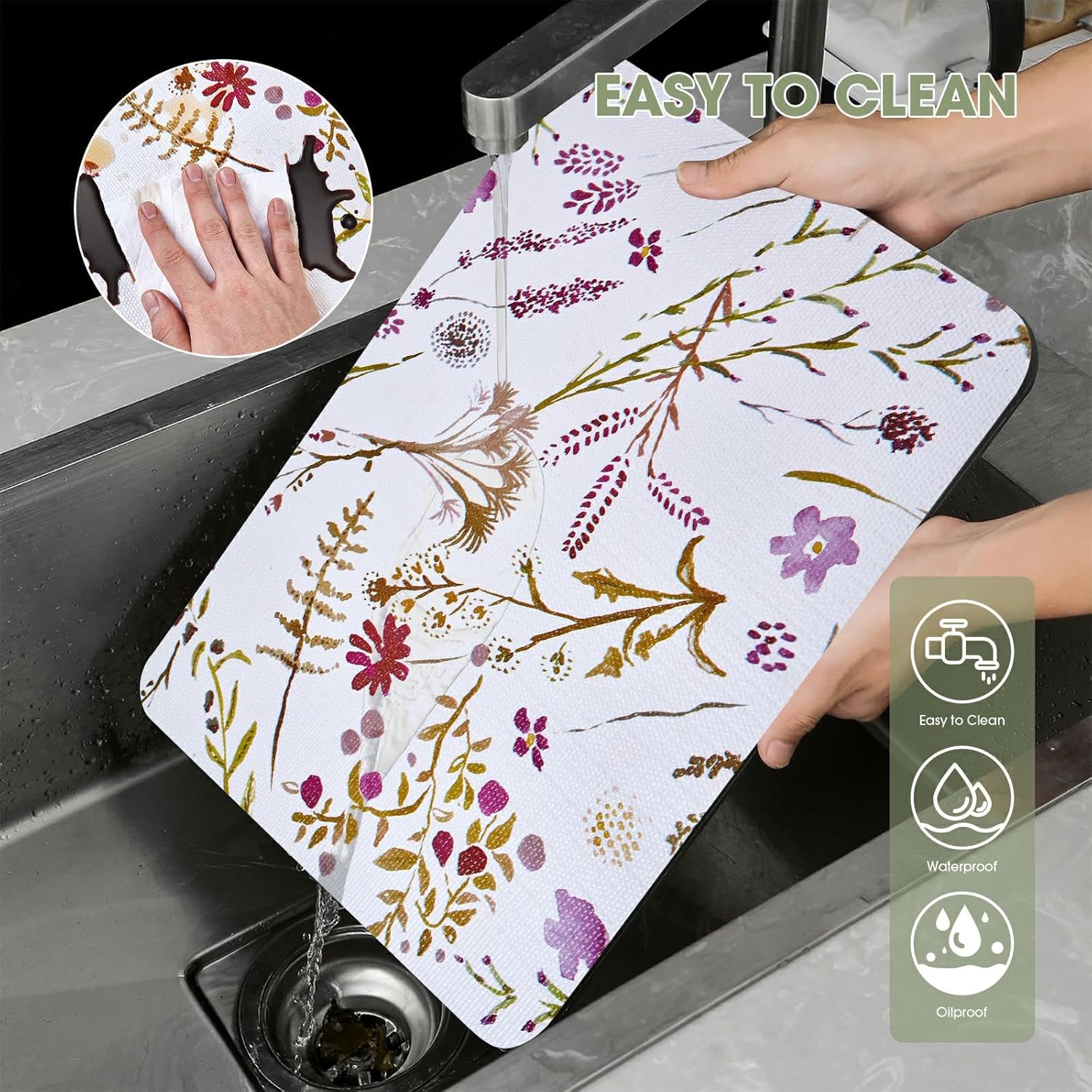 Drawer and Shelf Liner for Kitchen Cabinets, Non Adhesive, Non Slip Drawer Liner Shelf Paper for