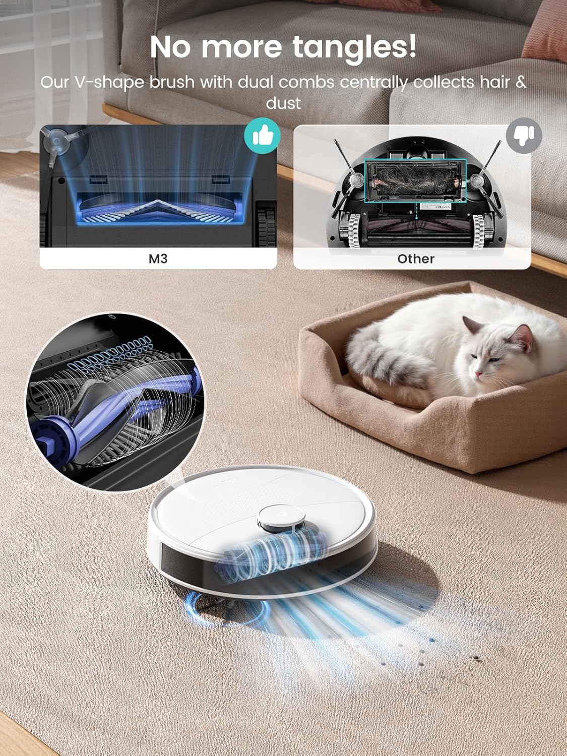 Lefant Robot Vacuum and Mop, 12000Pa Suction, Self Emptying, Auto Mop Washing and Drying for
