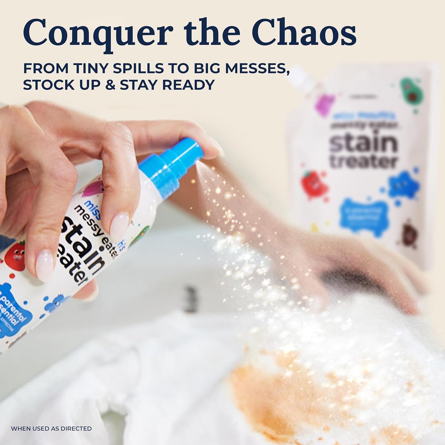 Miss Mouth’s Messy Eater Stain Treater Refill Ready Kit - 2 Pack Stain Remover Spray and 16oz