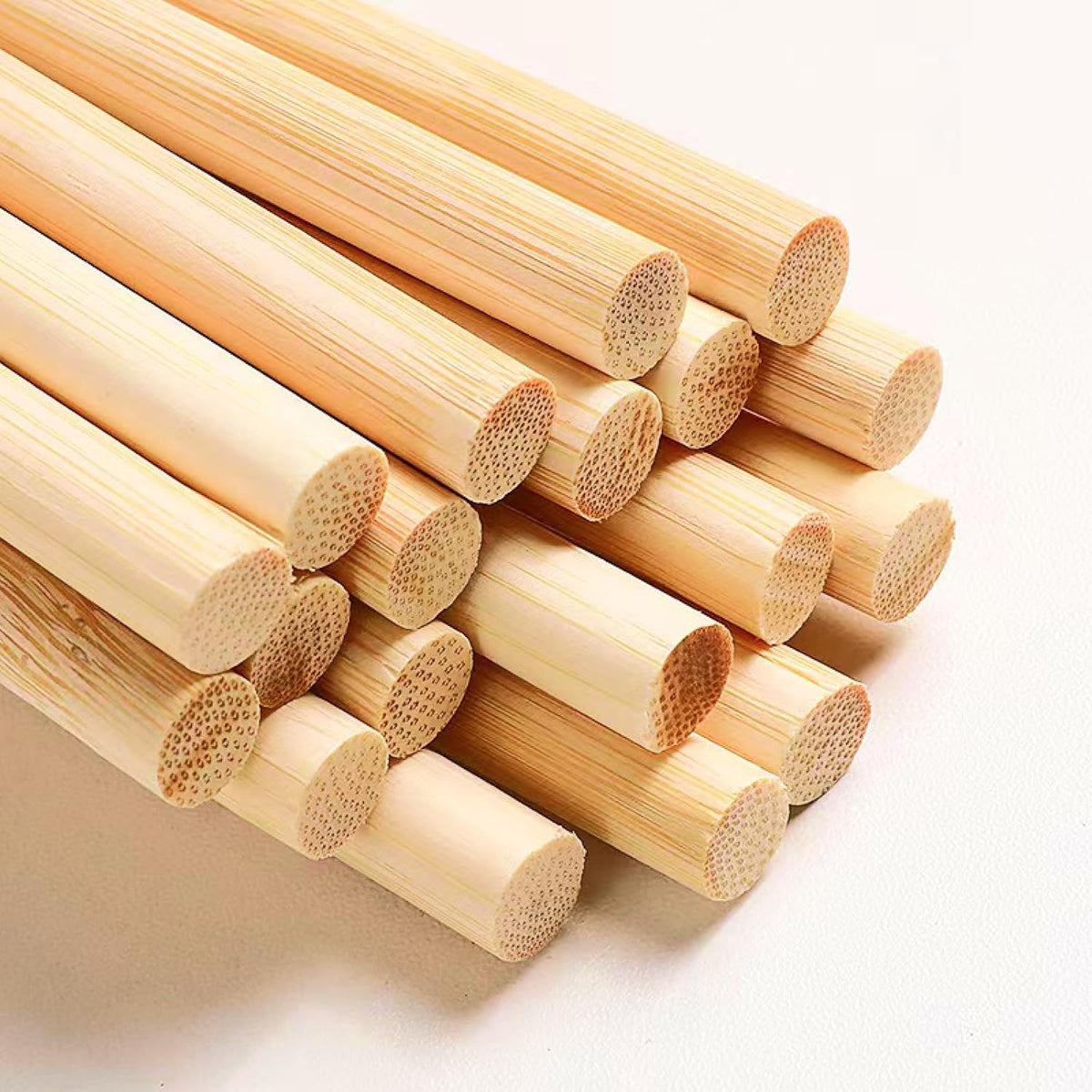 1/4 x 6 Inch 25 PCS Dowel Rods Wood Sticks Wooden Dowel Rods - Unfinished Bamboo Sticks - for