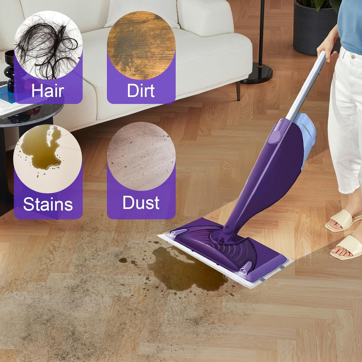 Mopping Pad Refill Compatible with Wet Jet Mop, Disposable Multi Surface Wetjet Hardwood Floor