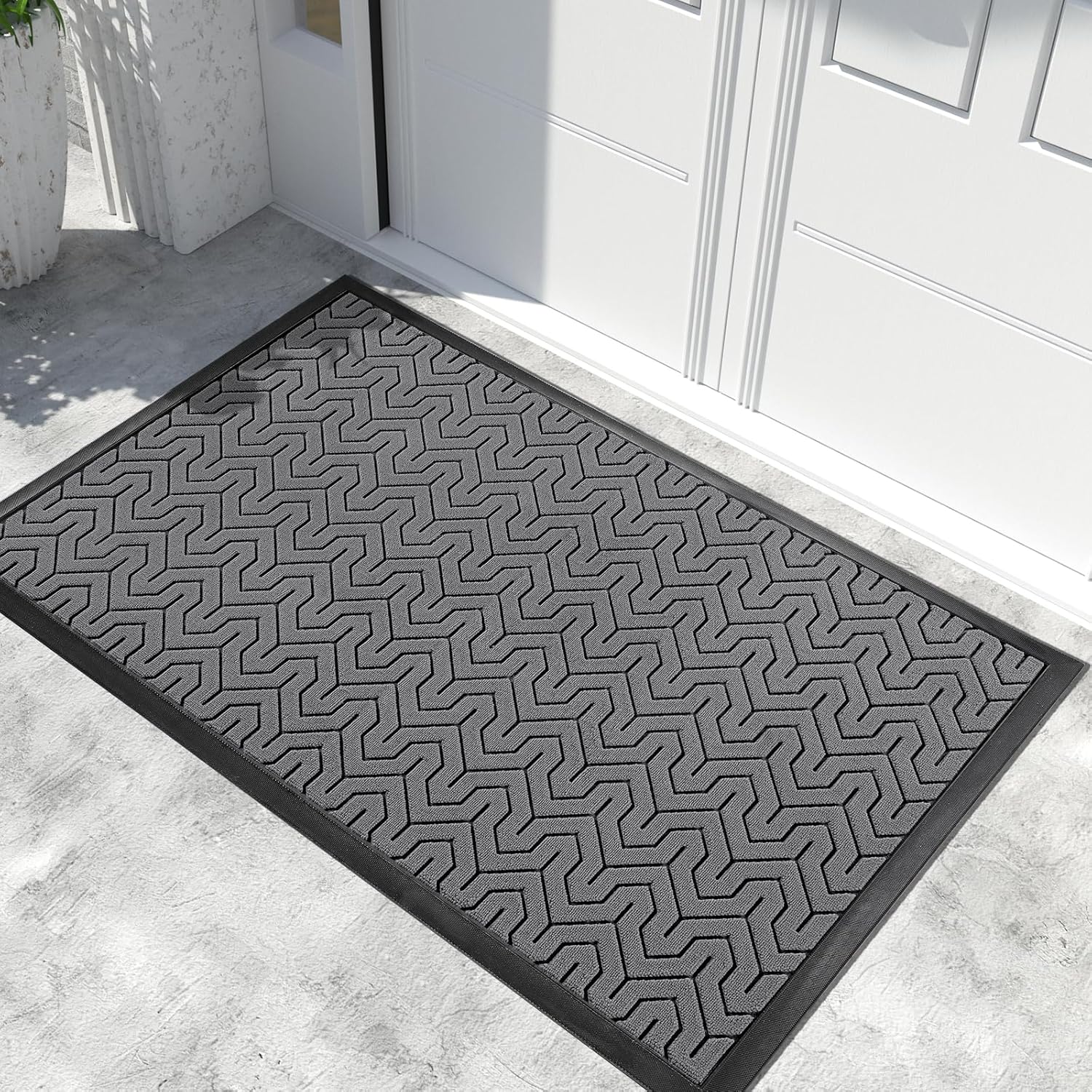Yimobra Extra Large Door Mat Outside Entrance 60x32, Waterproof Heavy Duty Outdoor Mats for Front