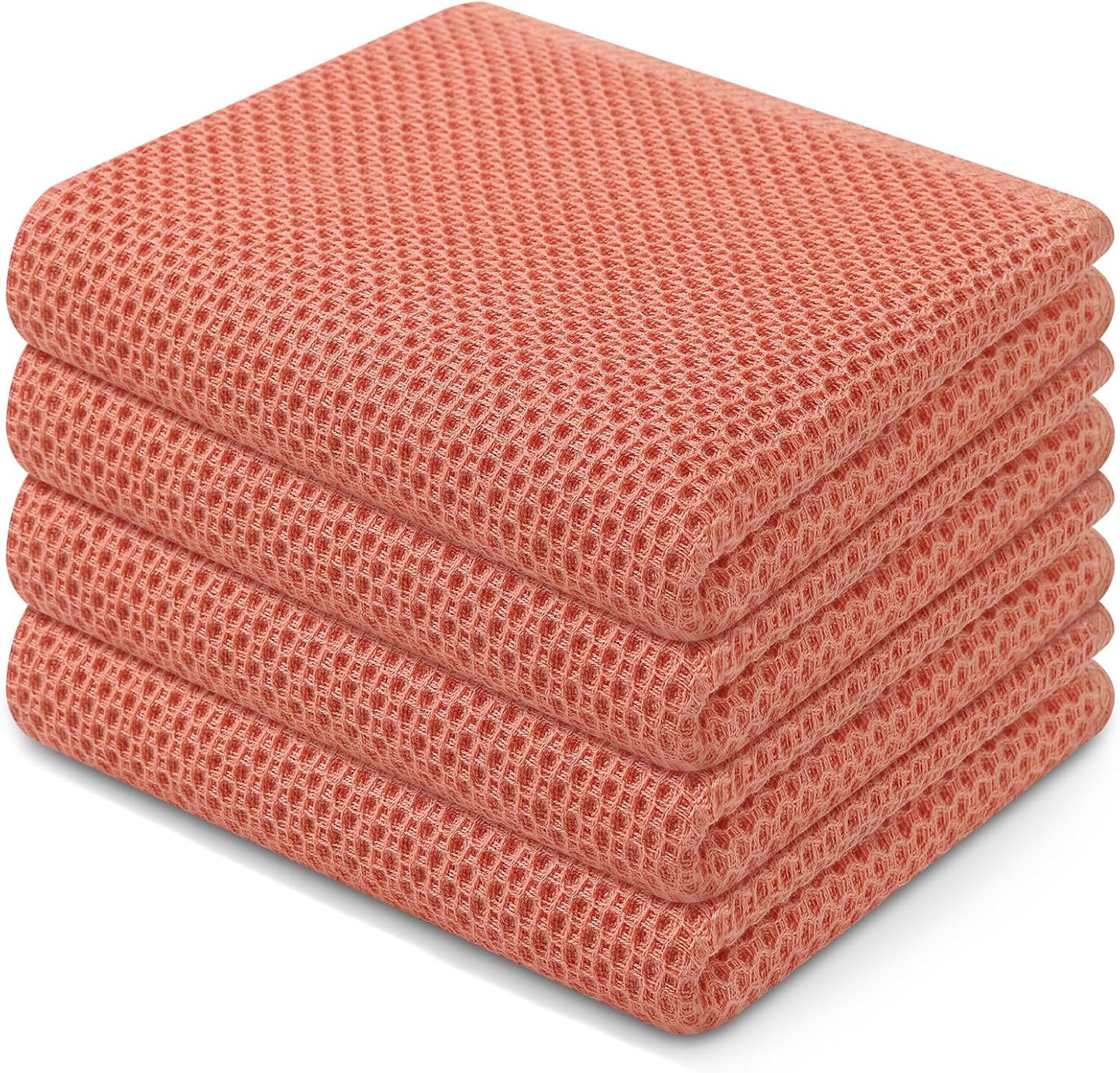 Homaxy 100% Cotton Waffle Weave Kitchen Dish Towels, Ultra Soft Absorbent Quick Drying Cleaning