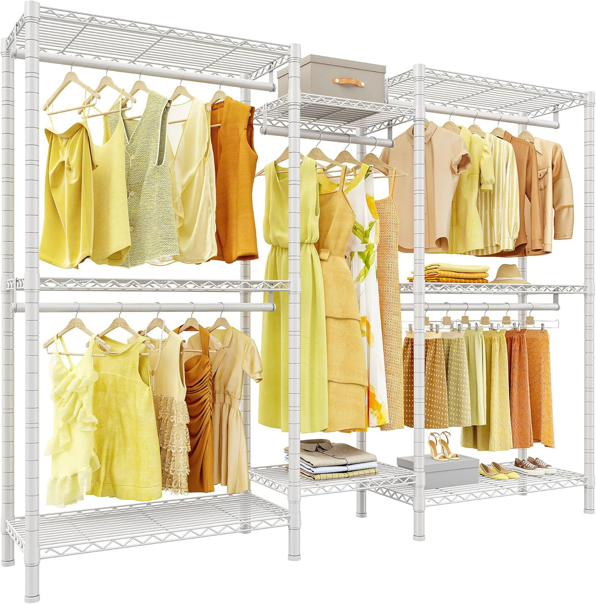 Raybee Clothes Rack,Clothing Racks for Hanging Clothes Heavy Duty,Adjustable Garment Rack with
