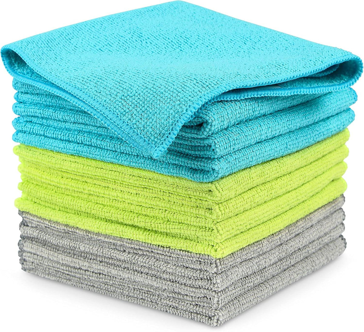 AIDEA Microfiber Cleaning Cloth-12PK, Soft Microfiber Towels for Cars, Absorbent Cleaning Rags