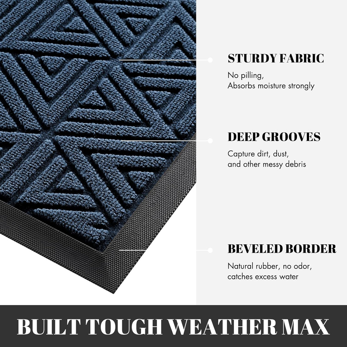 Yimobra Large Door Mat 36x24, All-Weather Waterproof Non-Slip Welcome Matt Outdoor, Heavy Duty Non