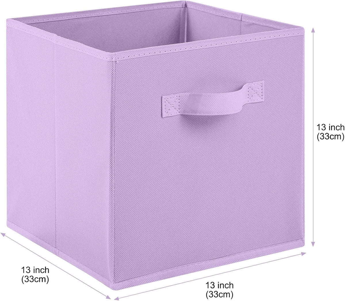 Stero 13x13x13 Inch Fabric Storage Bins 6 Pack Fun Colored Durable Storage Cubes with Handles