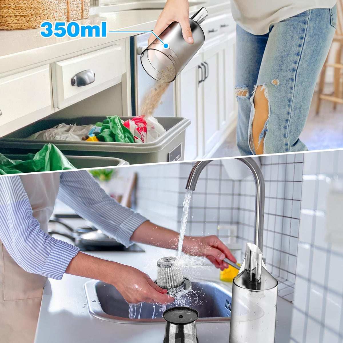 Handheld Vacuum Cleaner Cordless - 35000PA Strong Suction for Car & Home, Car Vacuum Portable