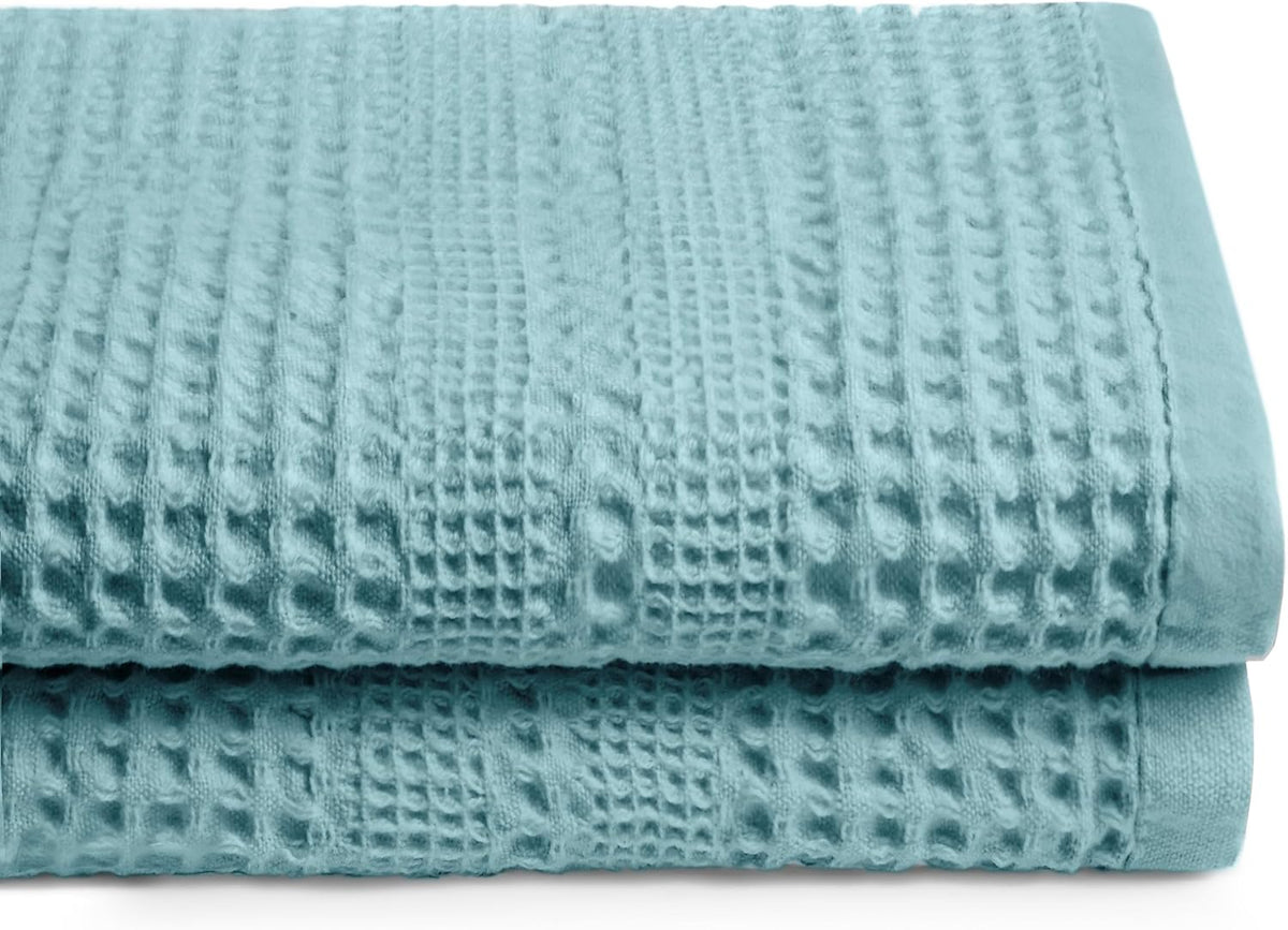 GILDEN TREE Waffle Towels for Bathroom, 100% Cotton Quick Dry Towel, Waffle Bath Towels Large