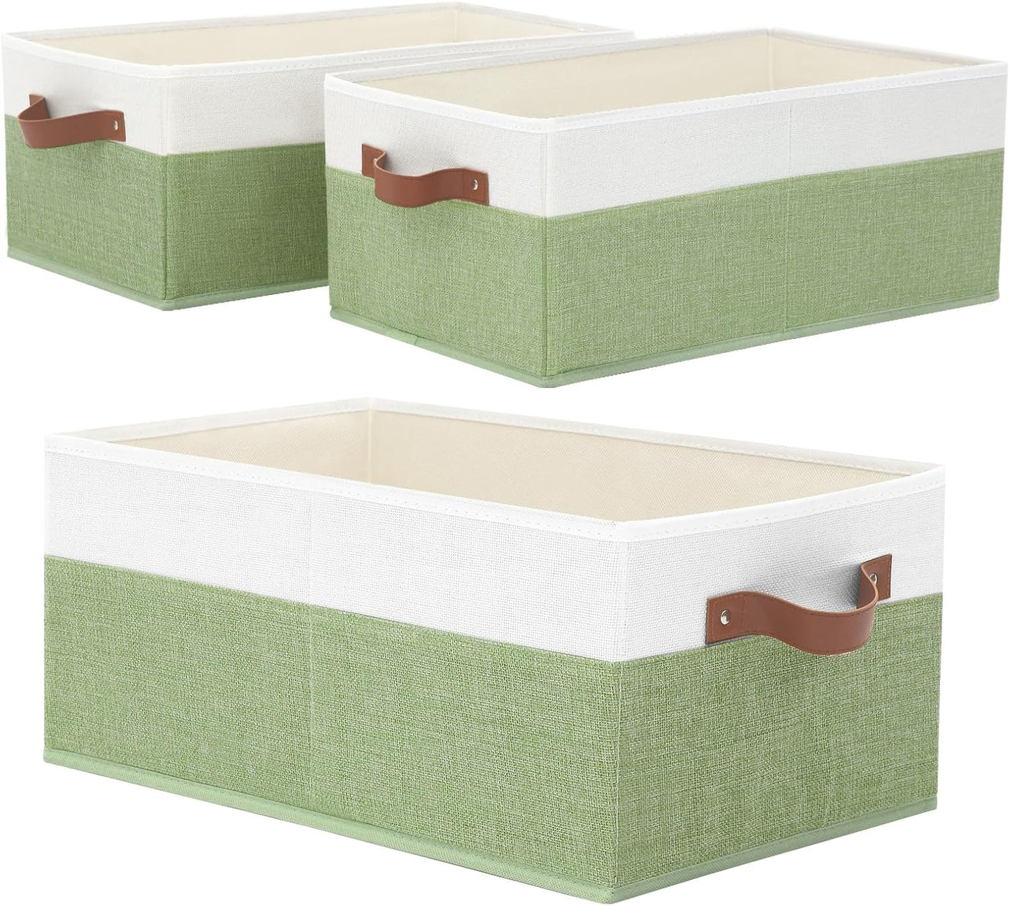 3 Pack Large Capacity Storage Bins Closet Organizer for Shelves, Fabric Closet Storage Baskets