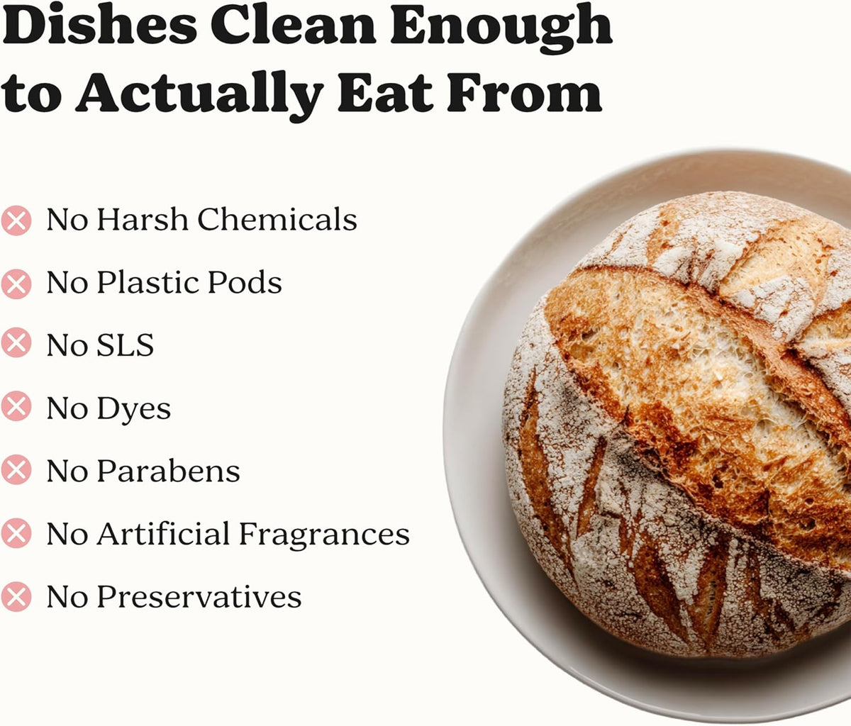 Pronounce Dishwasher Detergent - Cleaner Ingredients, Fragrance Free - Ultra Concentrated Dish