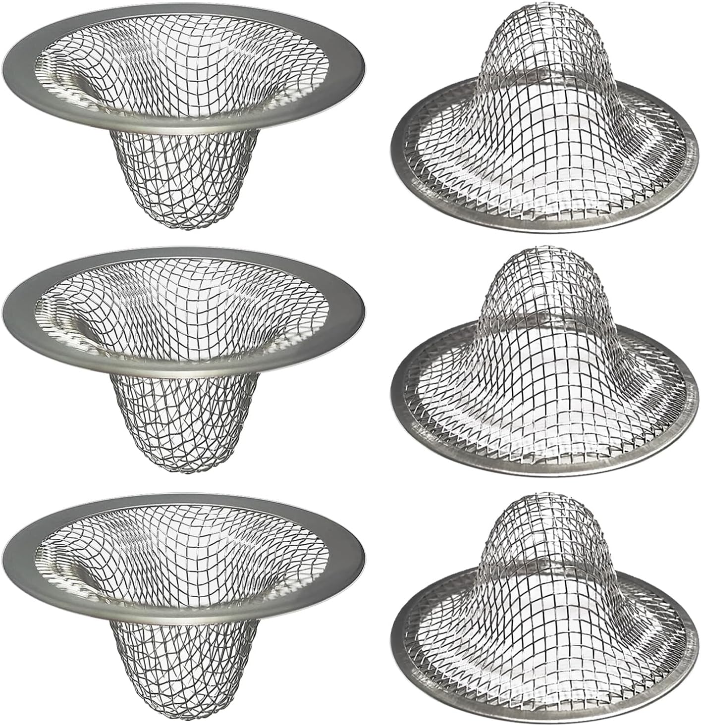 1.0" Bathroom Sink Drain Strainers, 6PCS Drain Hair Catchers for Laundry, Mop Pool, Utility, Slop