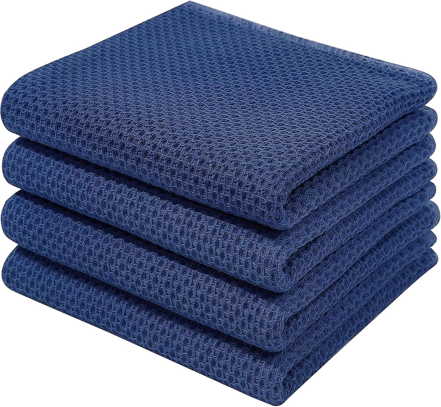 Homaxy 100% Cotton Waffle Weave Kitchen Dish Towels, Ultra Soft Absorbent Quick Drying Cleaning