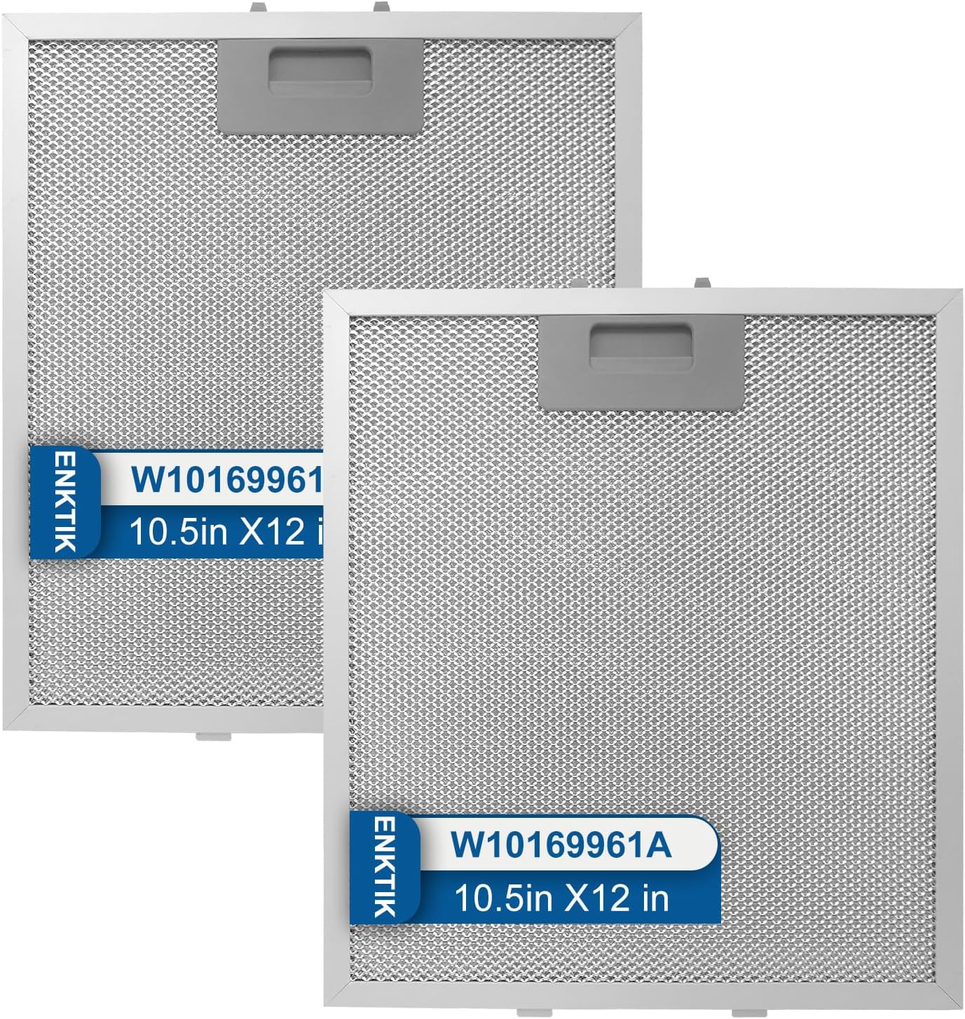 2-Pack W10169961A Range Hood Filter 10.5" X 12" With 5-Layer Aluminum Mesh Fit for Whirlpool