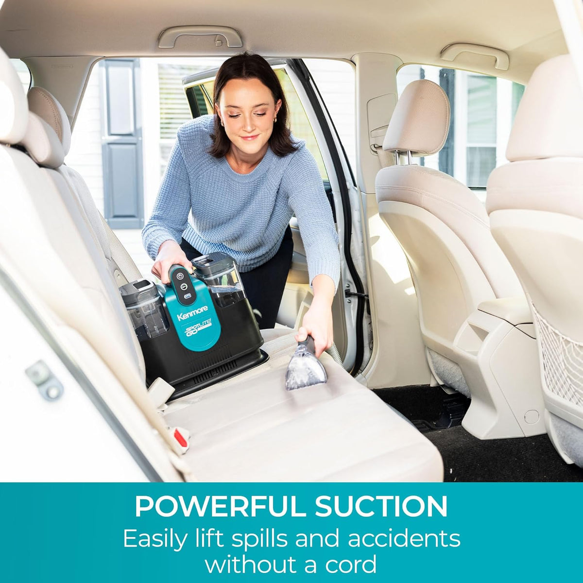 Kenmore KW1090 SpotLite Go 24V Cordless Brushless Portable Carpet Spot Cleaner, 16Kpa Power