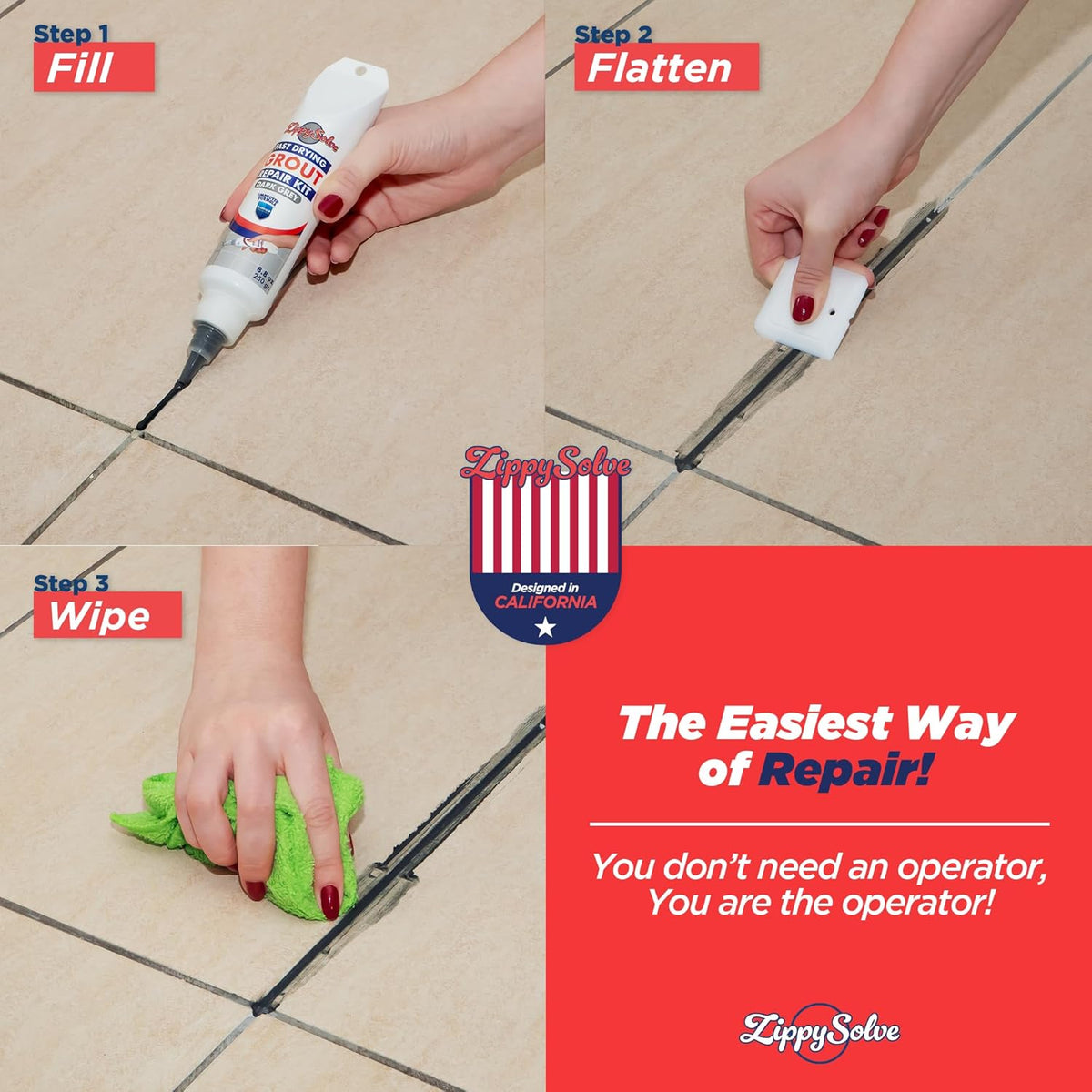 Tile Grout, Repair Kit, Restore & Renew Tile Joints Line, Fast Drying Tile Grout Paint Squeeze Tube