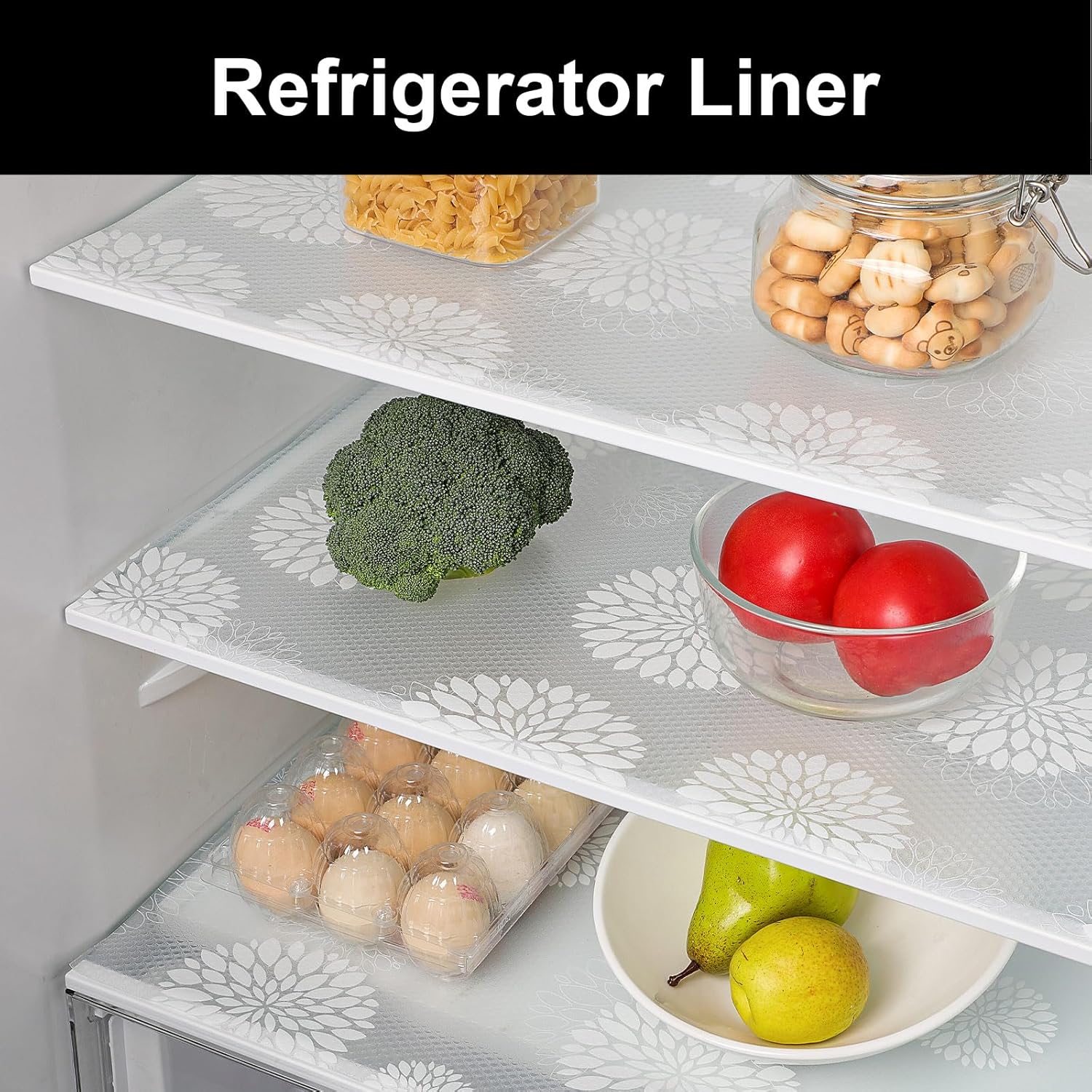 Cooyes Shelf Liners for Kitchen Cabinets Waterproof & Oil-Proof Kitchen Cupboard Mats Non-Slip