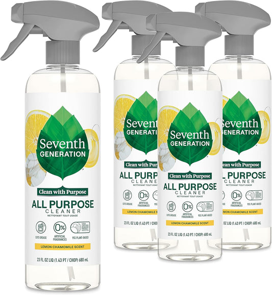 Seventh Generation All Purpose Cleaning Spray Surface Cleaner Lemon Chamomile scent Cuts Grease 23