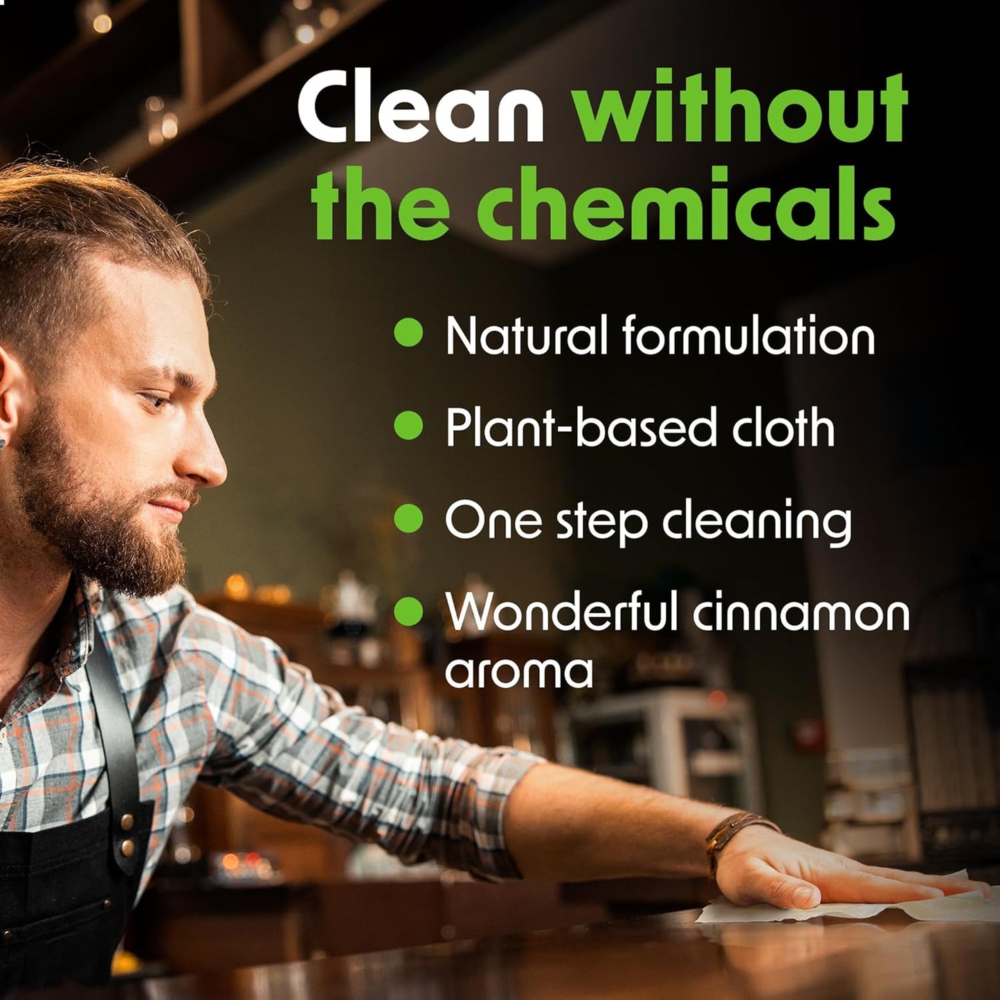 Wipex Table Bussers - Natural Table & Counter Turnover Cleaning Wipes with Vinegar, Propolis, Clove