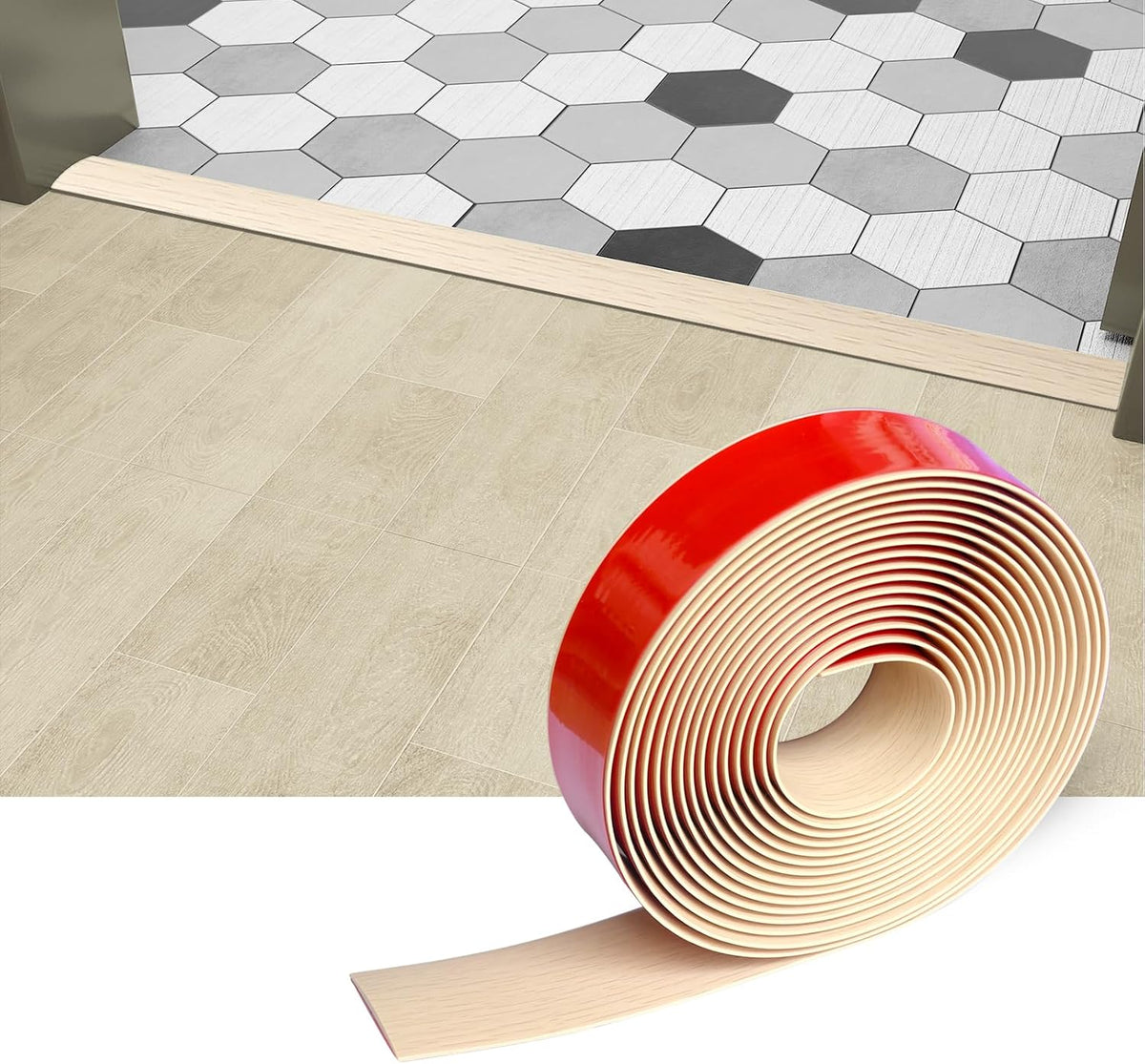 Floor/Door Flat Transition Strip & Self Adhesive Floor Vinyl Floor Edge Trim Laminate Floor Gap