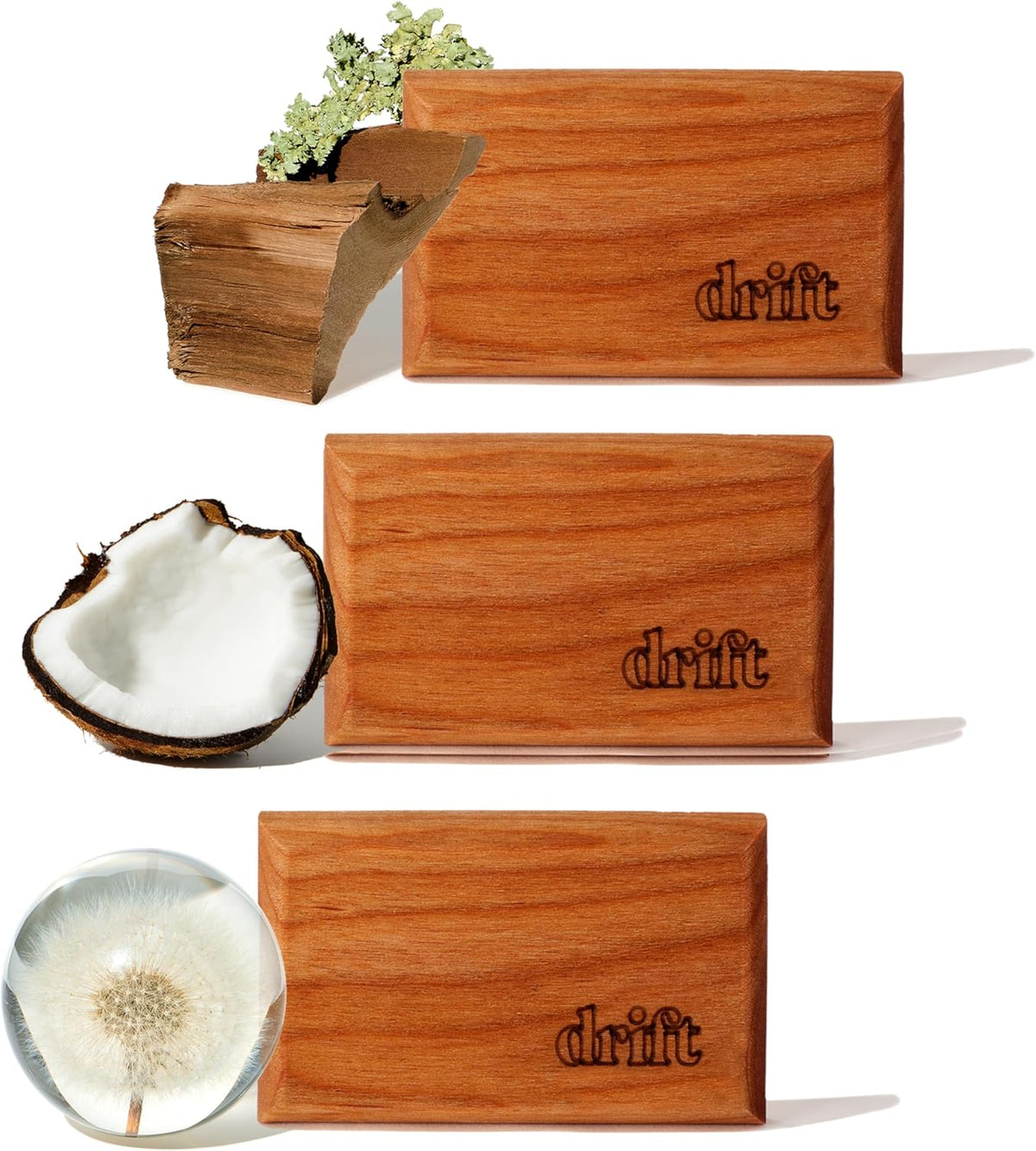 Drift Car Air Freshener Starter Kit - Wooden Deodorizer - Vehicle Odor Remover - Auto Scent