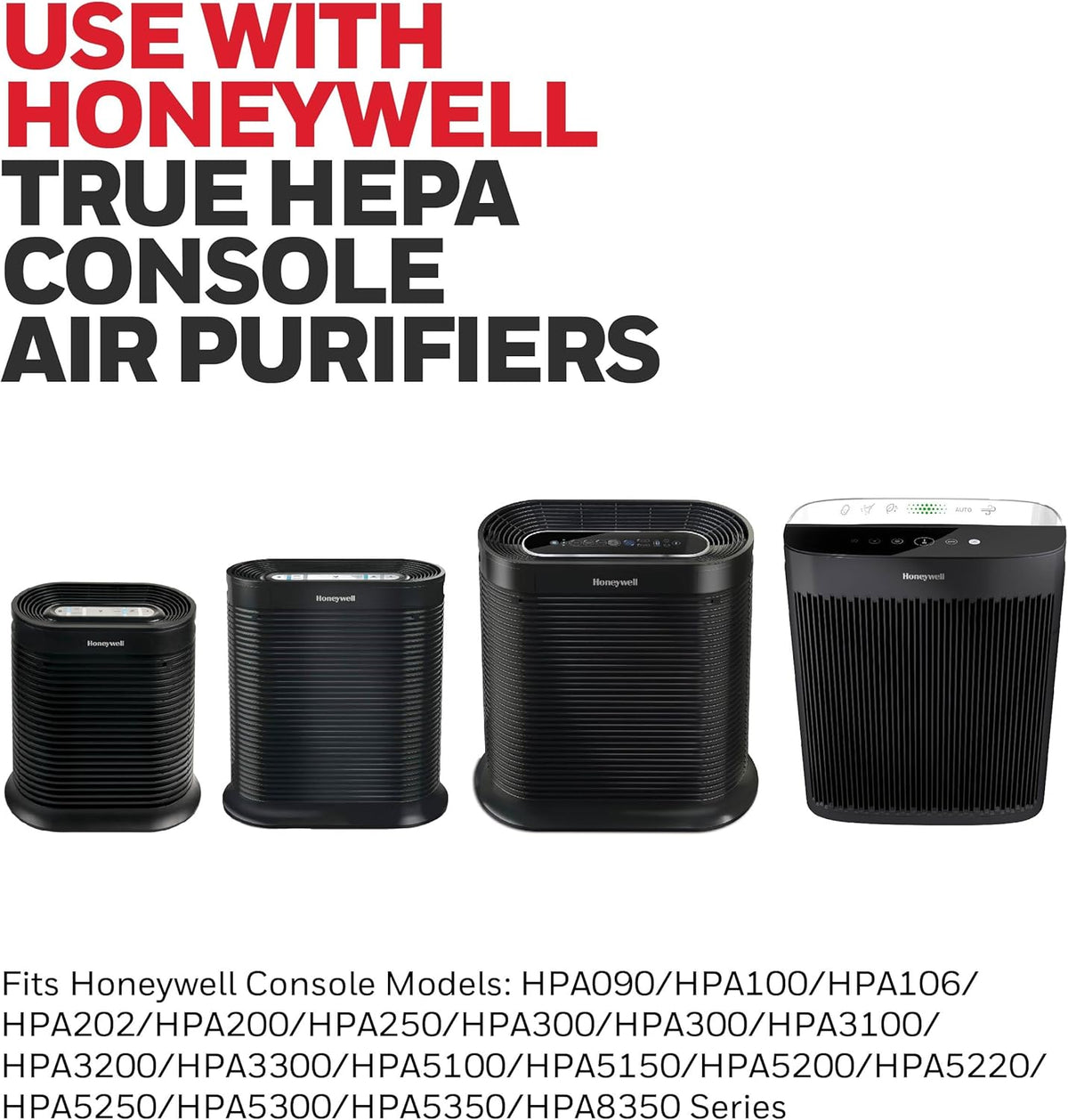 Honeywell HEPA Air Purifier Filter R, 2-Pack for HPA 100/200/300 and 5000 Series - Airborne