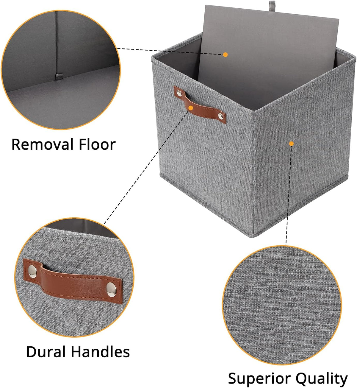 DULLEMELO Fabric Storage Cubes,12 inch Cube Stroage Bins for Empty Gift Basket,Toys Nursery Clothes