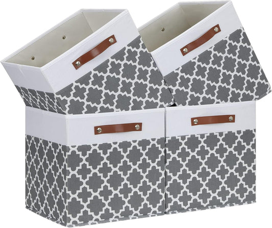 Temary Cube Storage Bins 13x13 Cubes Storage Bins for Shelf, 4 Pack Cube Storage Bins for