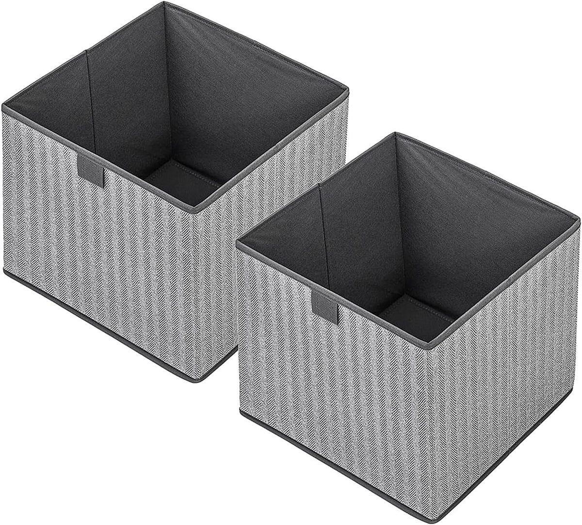 Storage Baskets, 11.8-Inch Woven Fabric Bins, Storage Cubes with Reinforced Handles, Organizer Bins
