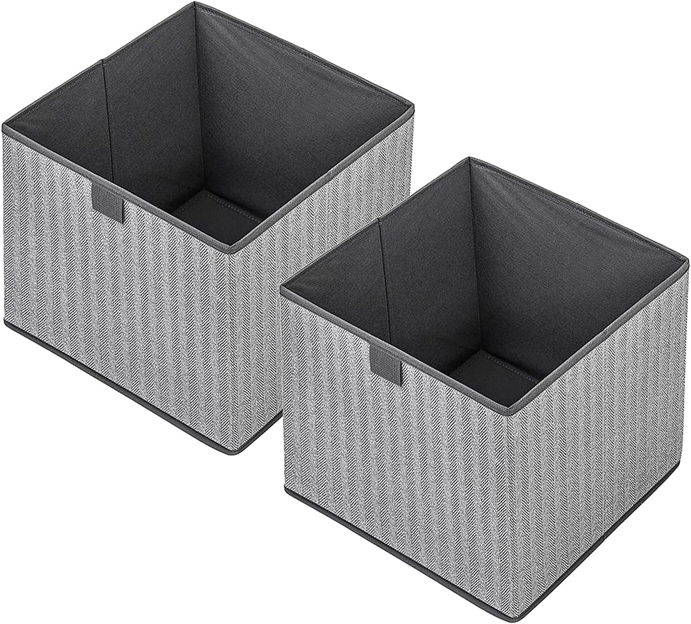 Storage Baskets, 11.8-Inch Woven Fabric Bins, Storage Cubes with Reinforced Handles, Organizer Bins