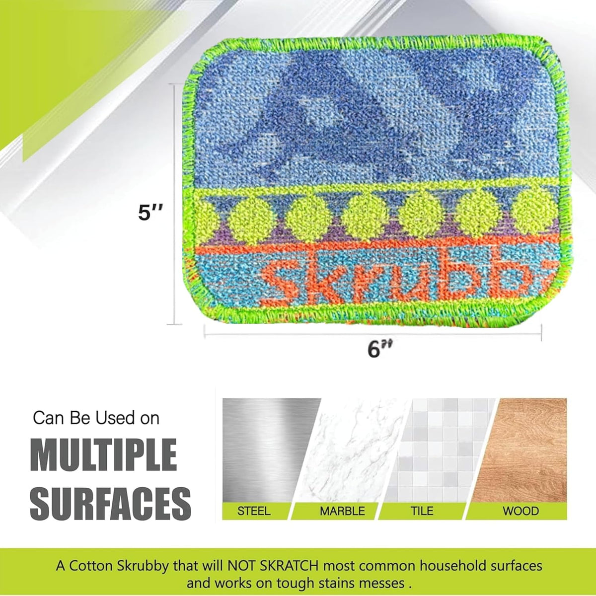 Wet-It Skrubba Non-Scratch Scouring Pad – European Scrubby Sponge for Kitchen Cleaning, Pots, Pans
