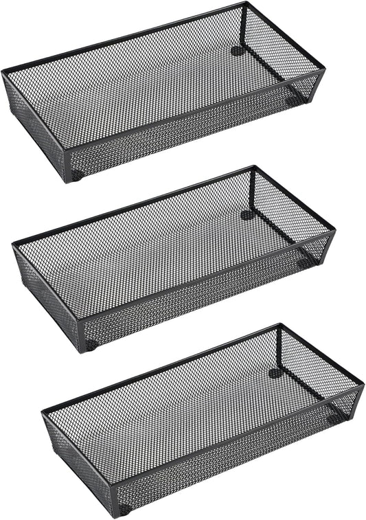 BYCY 3 Pack Mesh Flatware Drawer Organizer for Kitchen/Office/Home Tools,Spoon Knife Fork
