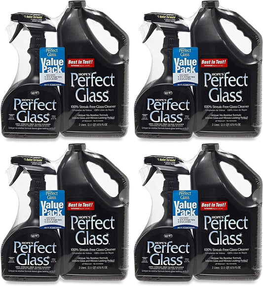 HOPE'S Perfect Glass Cleaner, Streak-Free, Ammonia-Free Window, Mirror, Screen, and Shower Door