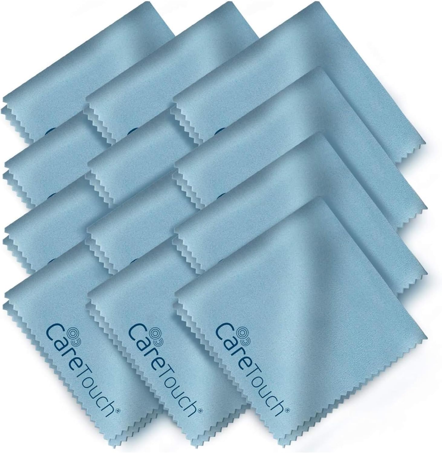 Care Touch Eyeglass Cleaning Cloth - 12 Pack of Microfiber Cleaning Cloth for Glasses, Lenses