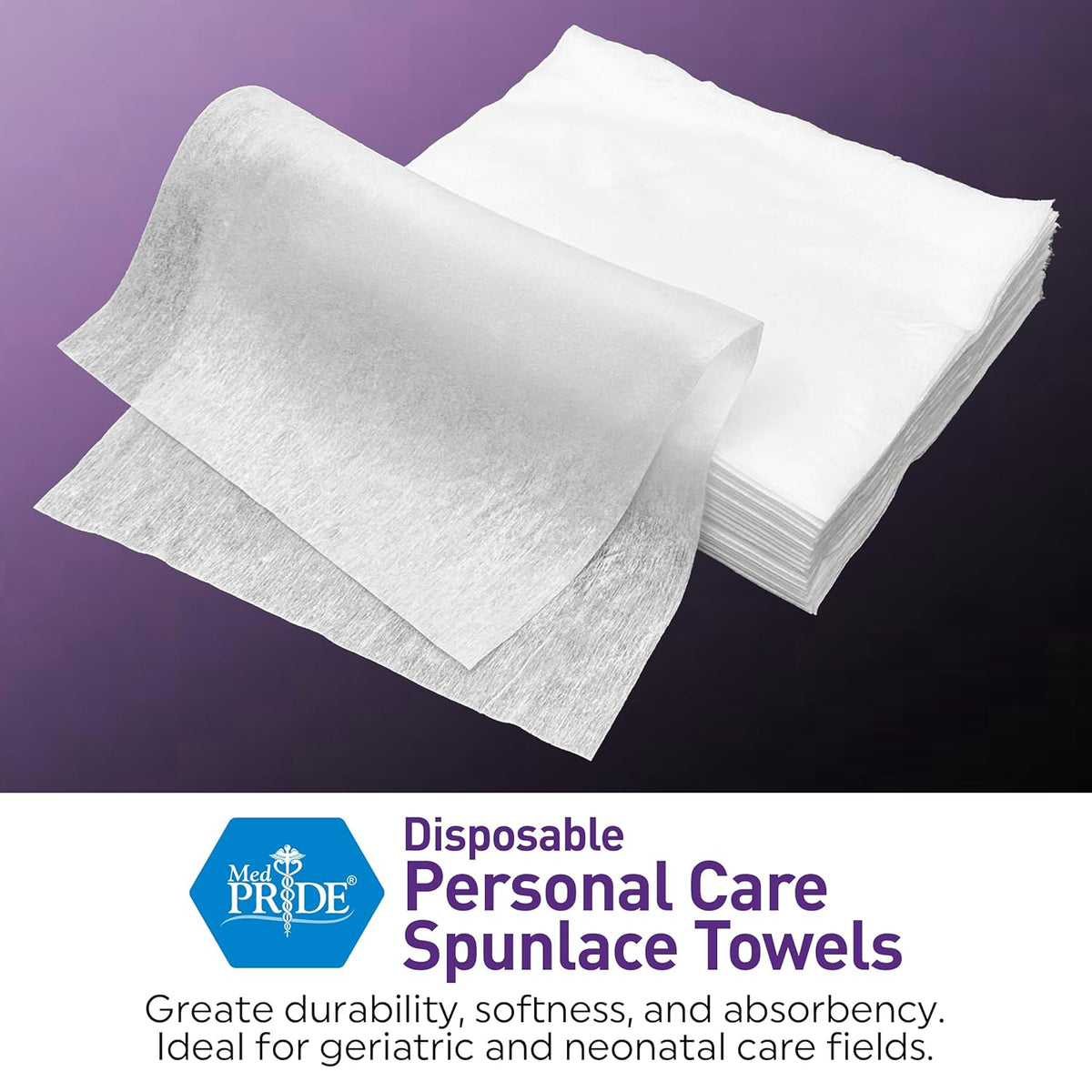 MED PRIDE Disposable Dry Wipes for Adults, Soft & Absorbent Personal Towels, Bulk 800 Count
